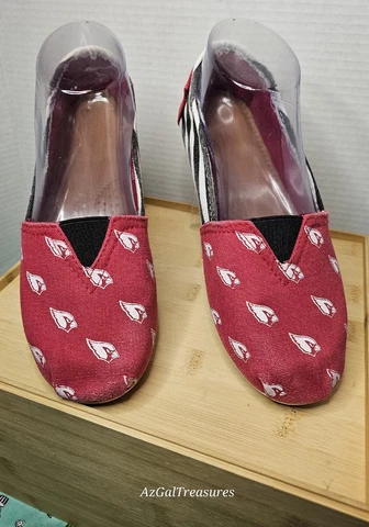 NFL Arizona Cardinals Women's Canvas Stripe Shoes, Small (5-6) Cover