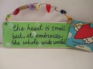 SILVESTRI SANDRA MAGSAMEN "Someone To Watch Over You" Angel Heart Ceramic Plaque - Picture 1 of 5