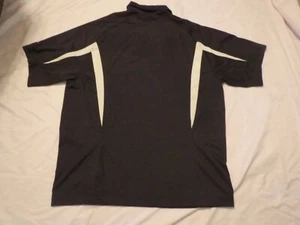 Para hombres NIKE GOLF L Grande NEGRO Polo 1/4 Cremallera Pullover Manga Corta Camisa - Imagen 1 de 4