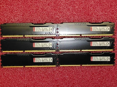 *LOTE DE 3* Kit de 16 GB (2x8 GB) PC3-12800 DDR3-1600 MHz HYPERX HX316C10FBK2/16 Escritorio Foto 1 de 2