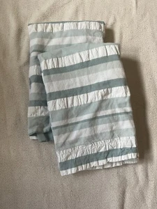 Tommy Bahama Seersucker Stripe Shams, 2 Standard, White Lt Aqua Multi, Cotton - Picture 1 of 6