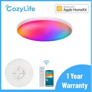 WiFi Smart LED Ceiling Lights RGBCW Work with Apple HomeKit Siri Voice Control - Picture 1 of 17