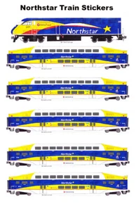 6 pegatinas individuales Andy Fletcher Northstar Commuter Train - Imagen 1 de 1