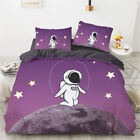 3D Astronaut Purple Planet Ker064 Bed Pillowcases Quilt Duvet Cover Double Bea