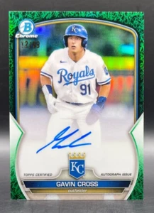2023 Bowman Chrome Gavin Cross Green Grass Refractor /99 Autograph Auto - Bild 1 von 2