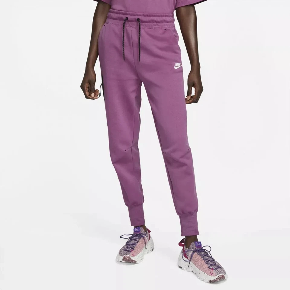 Nike Sportswear Tech Fleece Jogger Pants Womens Size Large Purple CW4292-507