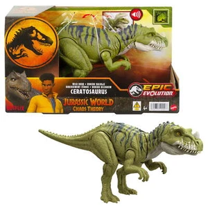Jurassic World Wild Roar Ceratosaurus Dinosaur Action Figure, Chomp Attack+Sound - Picture 1 of 9