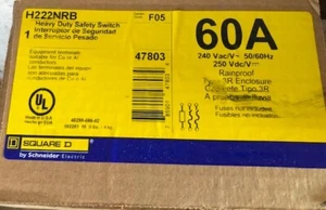 Interrupteur de sécurité robuste SQUARE D 60 AMP H222NRB NEUF - Photo 1/2