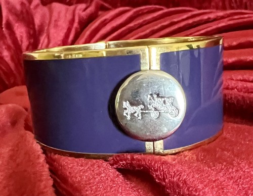 Bracciale Coach 1 pollice Viola Smalto Placcato Argento