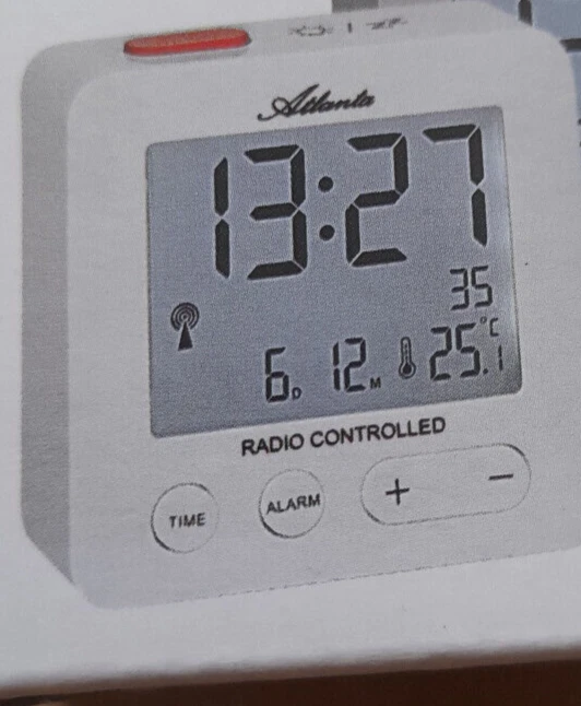 Atlanta Funk-Wecker Digitale  Reisewecker  -Uhrwerk lautlos Neu - Bild 1 von 1