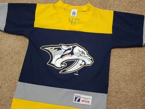 Maglia vintage Nashville Predators logo 7 giovane Bob Boughner taglia M media 10/12 - Foto 1 di 11