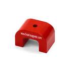 Medium Red Alnico Horseshoe Magnet - 9kg Pull (40 x 25 x 25mm)