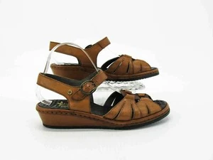 Rieker Women Shoe Size 9M EUR 40 Brown Sandal Ankle Strap Pre Owned qp - Picture 1 of 12