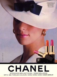 Chanel 1987 maquillaje labial lápiz labial 1 página anuncio de revista - Imagen 1 de 1