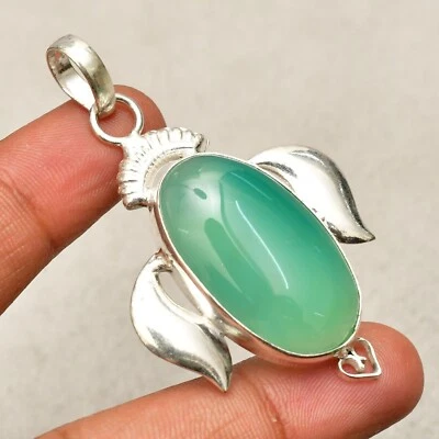 Ciondolo gioiello fatto a mano in argento sterling 925 con pietra preziosa on... - Immagine 1 di 4