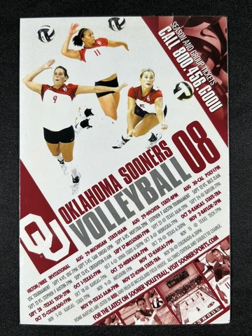 2008 Oklahoma Sooners Volleyball Schedule Magnet 4x6 Barnes Laplante Ekwerekwu Cover