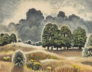 Charles Ephraim Burchfield Blitz in der Dämmerung Leinwandbild 16 x 20 - Bild 1 von 5