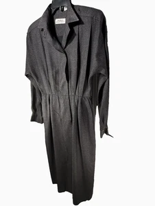 Klassisches Karriere Seidenkleid Linda Allard Ellen Tracy schwarz Druck Midi Länge Gr. 10 - Bild 1 von 20