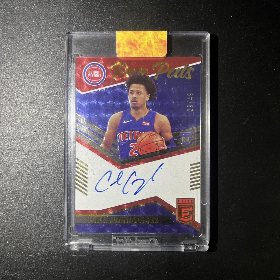 Cade Cunningham Rookie Auto /49 Elite Pen Pals Red #PP-CCU - Image 1 of 2