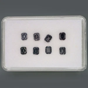 Emerald Cut 5x4 mm.Awesome Natural Intense Purple Spinel Myanmar 8Pcs/4.01Ct. - Picture 1 of 6