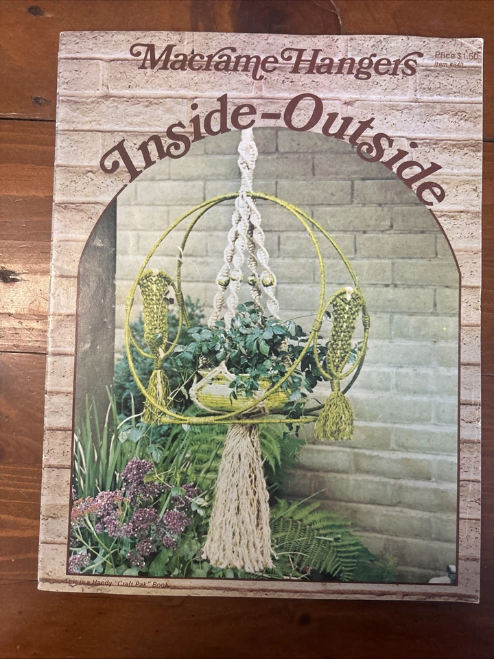 Vintage Macrame Hangers Inside Outside Book   - Image 1 of 4