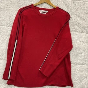 Tommy Hilfiger Damen 2x Pullover rot mit Logo entlang der Ärmel - Bild 1 von 7