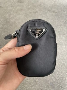 Prada Re Nylon Mini Pouch Card Keychain Wallet - Picture 1 of 2