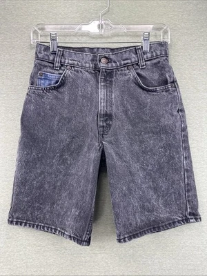 Pantalones Cortos Levis De Colección Para Mujer 28 Negro Plata Medalla Tab Student Denim 1989 Foto 1 de 4