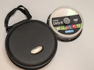 Memorex Mini DVD-R Essentials Kit 30 min 1.4GB 10-pack w Travel Case Open/New - Picture 1 of 2