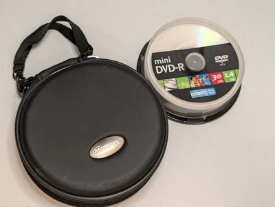 Memorex Mini DVD-R Essentials Kit 30 min 1.4GB 10-pack w Travel Case Open/New - Image 1 of 2