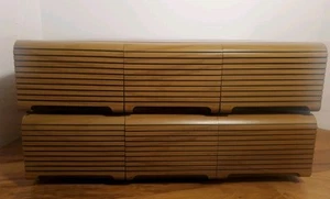 72 Cassette Storage Faux Wood Holder 6 Drawers total - Picture 1 of 3