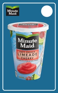 Pegatina para camión de helados taza de cereza lima congelada suave Minute Maid 5"x8" - Imagen 1 de 1