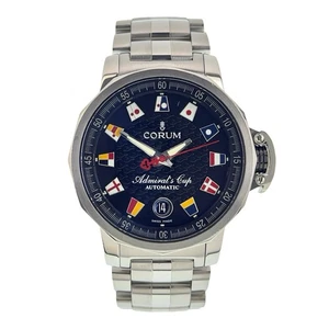 Corum Admirals Cup Stainless Steel Black Dial 41mm Automatic Mens Watch 1.0003 - Picture 1 of 10