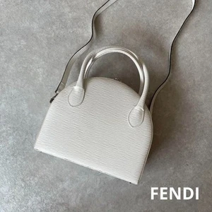 Fendi White Epi Leather Shoulder Bag, Handbag, Luxury, Used Japan - Picture 1 of 10