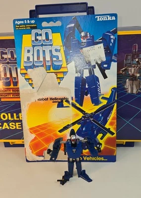 GoBots Flip Top Navy Helicopter MR-40 1984 Action Figure with Package Cardback - Image 1 of 4