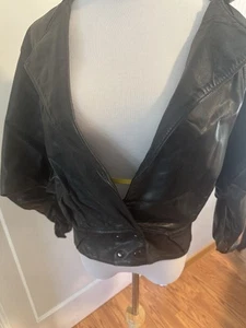 Christian Dior women Men Black Leather Bomber Jacket Size 46 - Picture 1 of 6