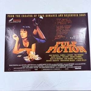 1994 Pulp Fiction Rolled Orig UK Quad 30x40 Movie Poster Tarantino Kult Klassiker - Bild 1 von 9