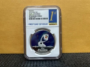 2016 NIUE Disney Frozen OLAF NGC PF70 First Day Of Issue. 1 OZ. Silver Coin - Picture 1 of 4