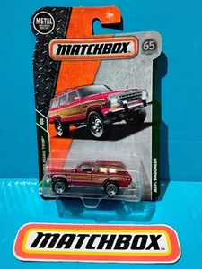 2018 MATCHBOX NEW MODEL 89 JEEP GRAND WAGONEER #14 RED MBX ROAD TRIP 4x4 4WD SUV - Picture 1 of 7