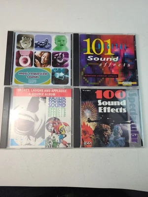 Lot Of 4 Sound Effects Library CDs Sports Comical Laughter Applause *AS IS* - Image 1 of 3
