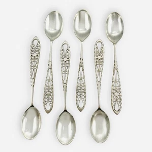 Vintage 800 Silber Libanon Souvenir Löffel Libanesisch Filigran 6er Set Liban 80 - Bild 1 von 5