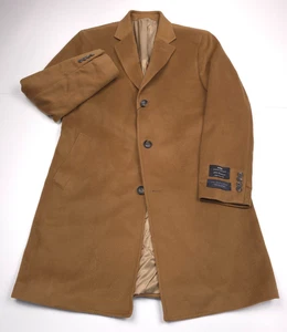 $1198 Bloomingdales Darrien Vicuna Brown MTR Cashmere Top Coat Mens Size US 42R - Picture 1 of 10