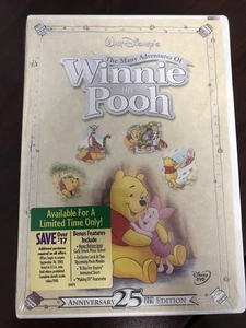 Disney's The Many Adventures of Winnie the Pooh 25th Anniversary Edition SEALED - Picture 1 of 2