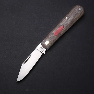 Albers Cutlery Co Shadow Pattern Jack - CPM154 / Canvas Micarta & Red G10 Shield - Image 1 of 4