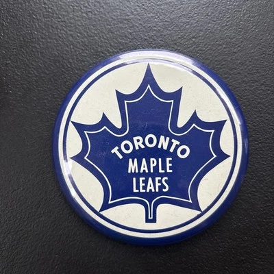 Vintage 1968 NHL Hockey Toronto Maple Leafs Pinback Button Pin 3.5 inch - Image 1 of 4