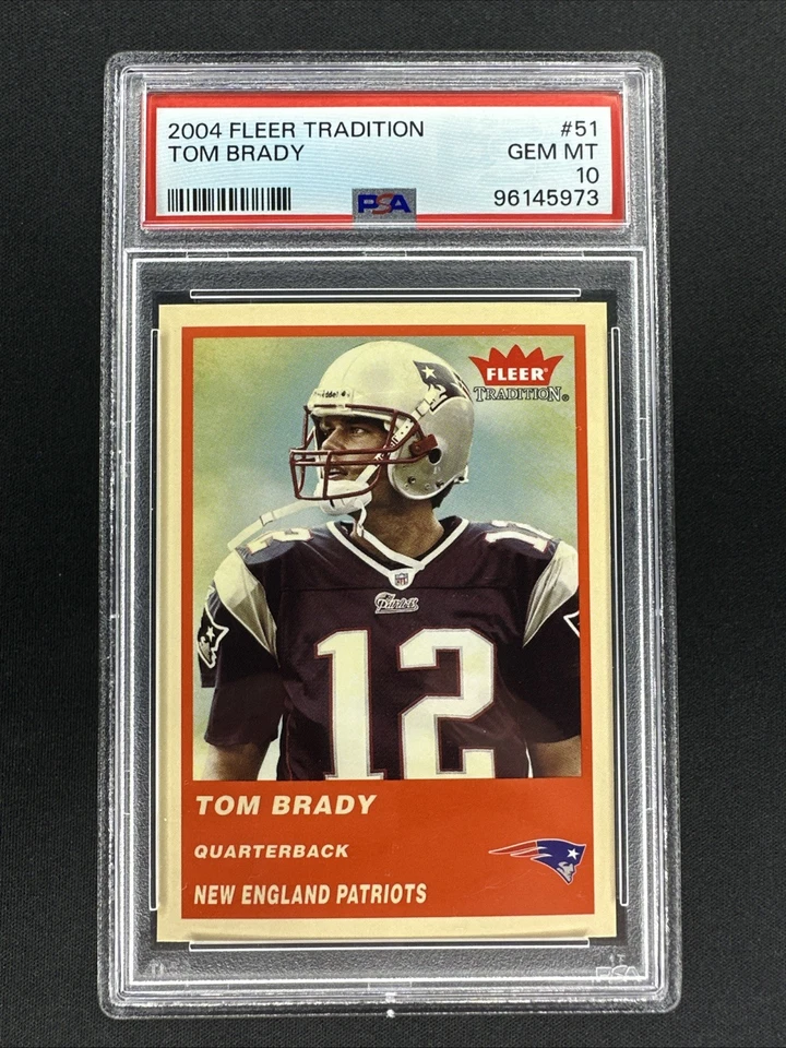 Football Cards. Tom Brady, New England Patriots 2004 Fleer Tradition 💎PSA 10💎 - Image 1 of 1