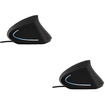  2pcs Ergonomic Optical USB Vertical Mouse Adjustable 800/ 1200/ 2000/ 3200 DPI - Image 1 of 4