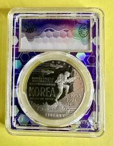 1991-P $1 KOREA SILVER DOLLAR (KOREAN WAR) PCGS PR69 DCAM #4173 - Picture 1 of 2