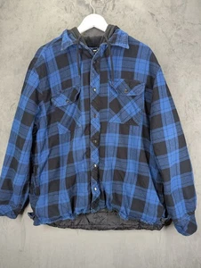 Boston Traders Lumberjack Shirt Jacket Men's Size XL Hoodie Lined Padded Pockets - Picture 1 of 10