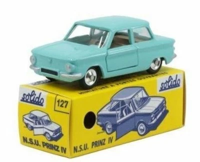 NSU Prinz IV Turquoise 1962 Club Solido 1/43 Voiture Miniature diecast 1271